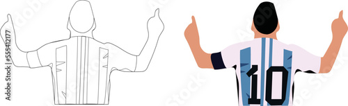 footballer with the Argentina number 10 shirt-