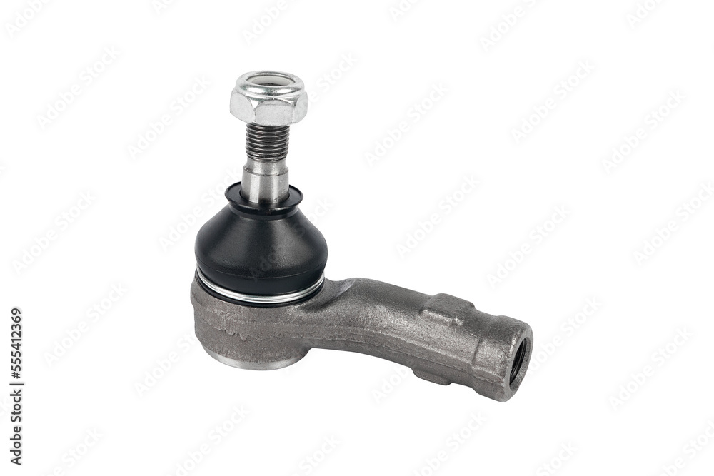 Tie rod end, tie rod end isolated on white background. Auto parts. Spare parts for car. Tie rod end, tie rod end isolated on white background. Auto parts. Spare parts for car.