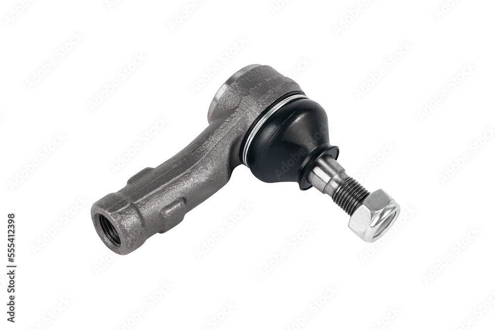 Tie rod end, tie rod end isolated on white background. Auto parts. Spare parts for car. Tie rod end, tie rod end isolated on white background. Auto parts. Spare parts for car.