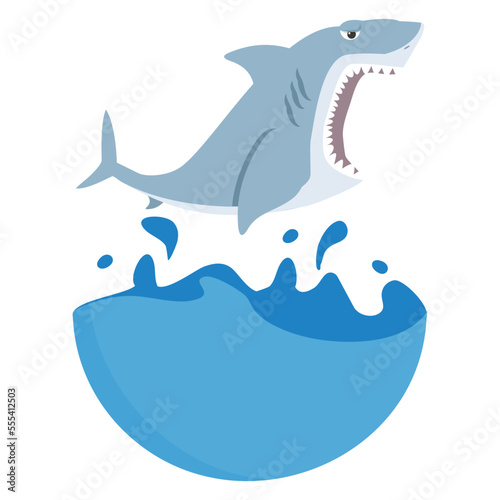 shark jumping out of water