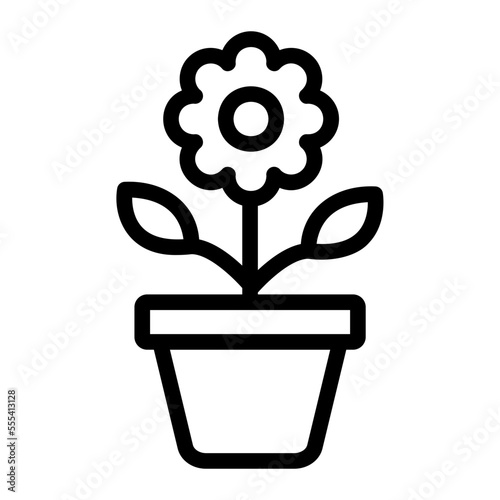 flower line icon