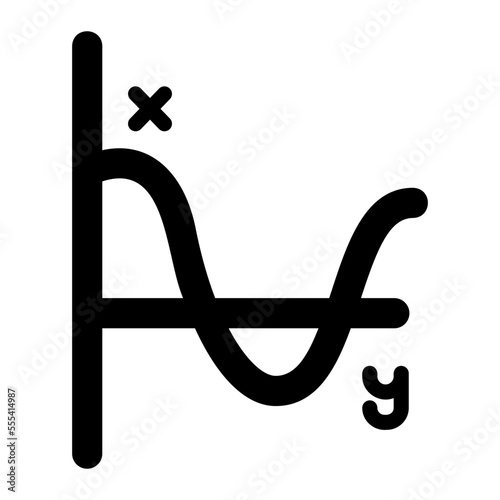 cosine glyph icon