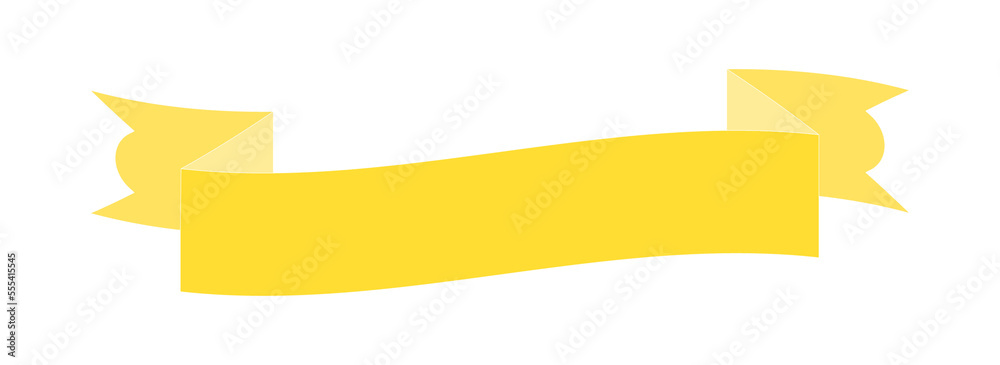 Εκτύπωση καμβά Ribbon vector banner for opening school college company business YELLOW