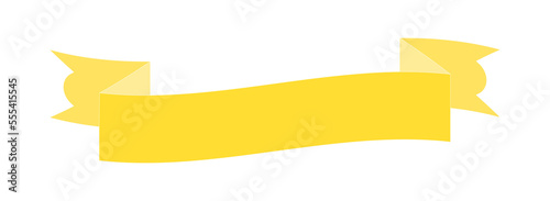 Schilderij op canvas Ribbon vector banner for opening school college company business YELLOW