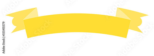 Ribbon vector banner for opening school college company business YELLOW 
