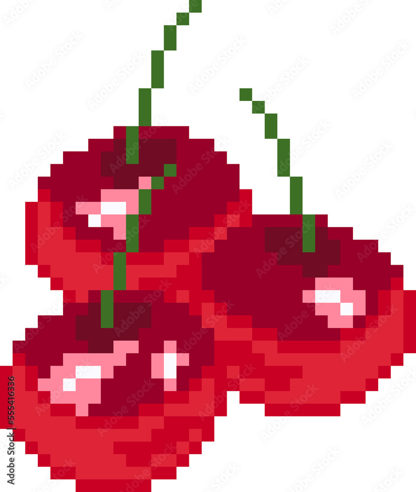 Cherry Pixel Art Cherry Pixel Art