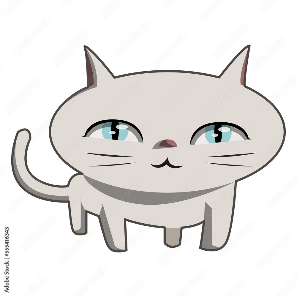 Fototapeta premium Cute Cat Illustration PNG Transparent
