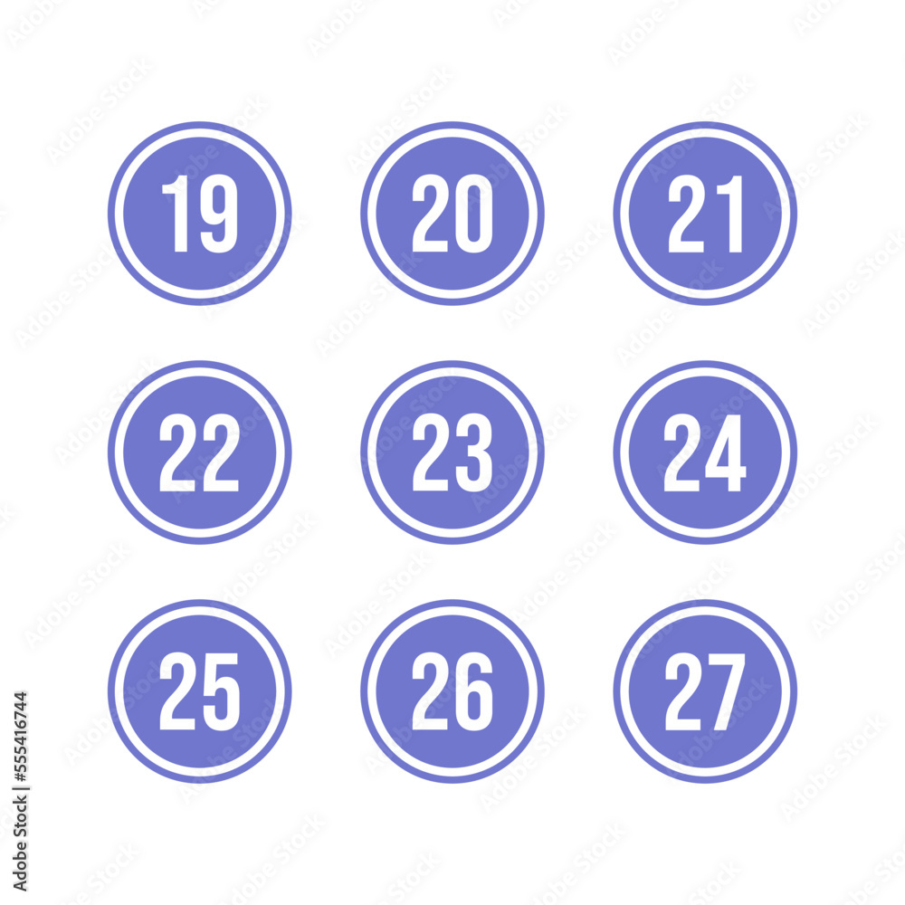 Numeric icon vector design templates Numeric icon vector design templates