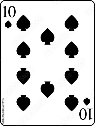 Peaks ten. A deck of poker cards.