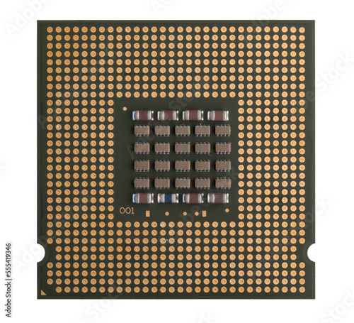 Classic digital computer processor microchip