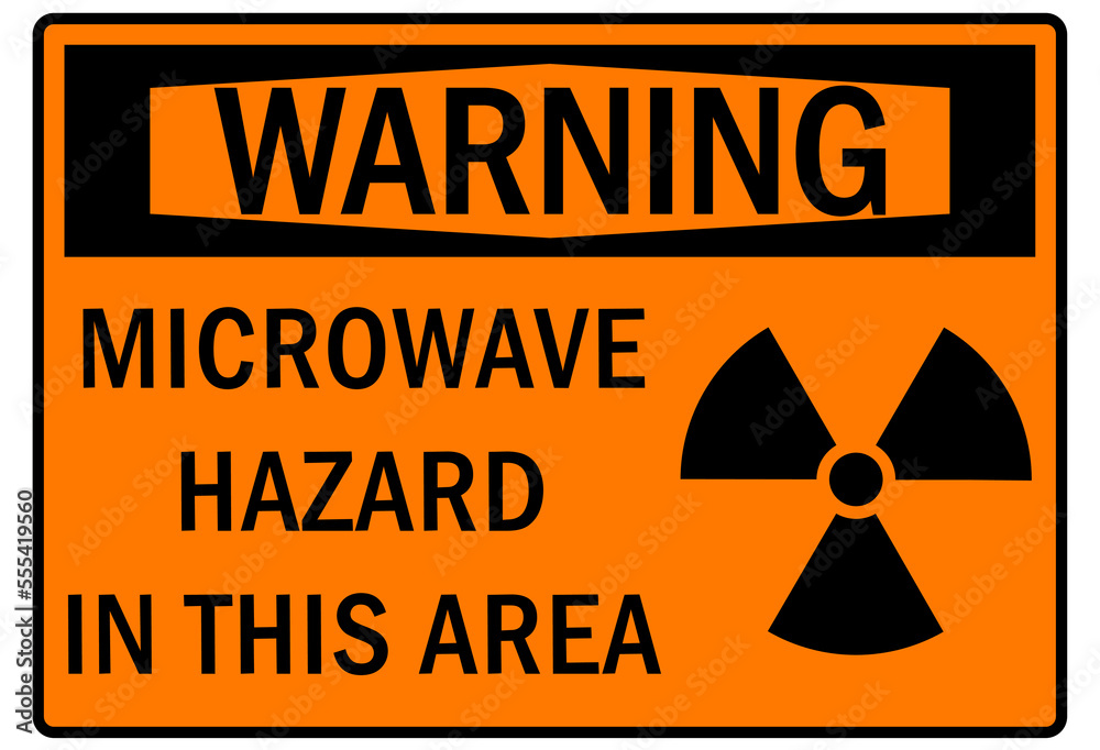 Microwave hazard warning sign and labels Microwave hazard warning sign and labels