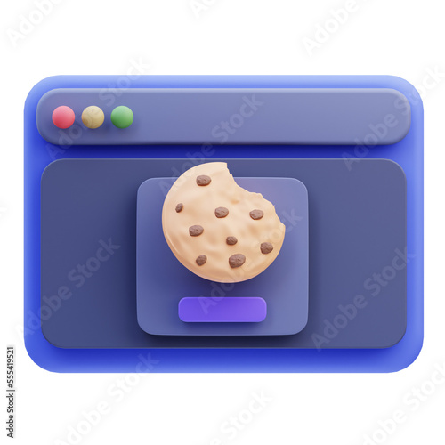 3d Illustration Internet Security web cookies