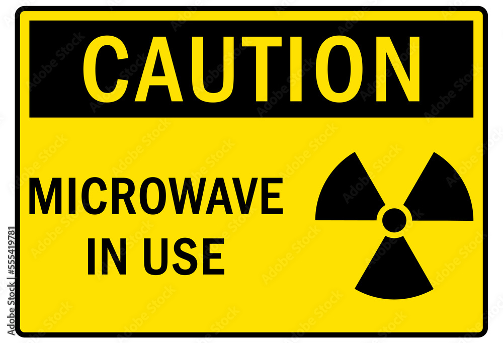 Microwave hazard warning sign and labels Microwave hazard warning sign and labels