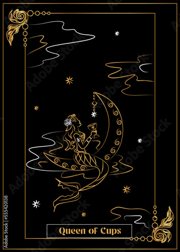 
the illustration - card for tarot - Queen of Cups.
