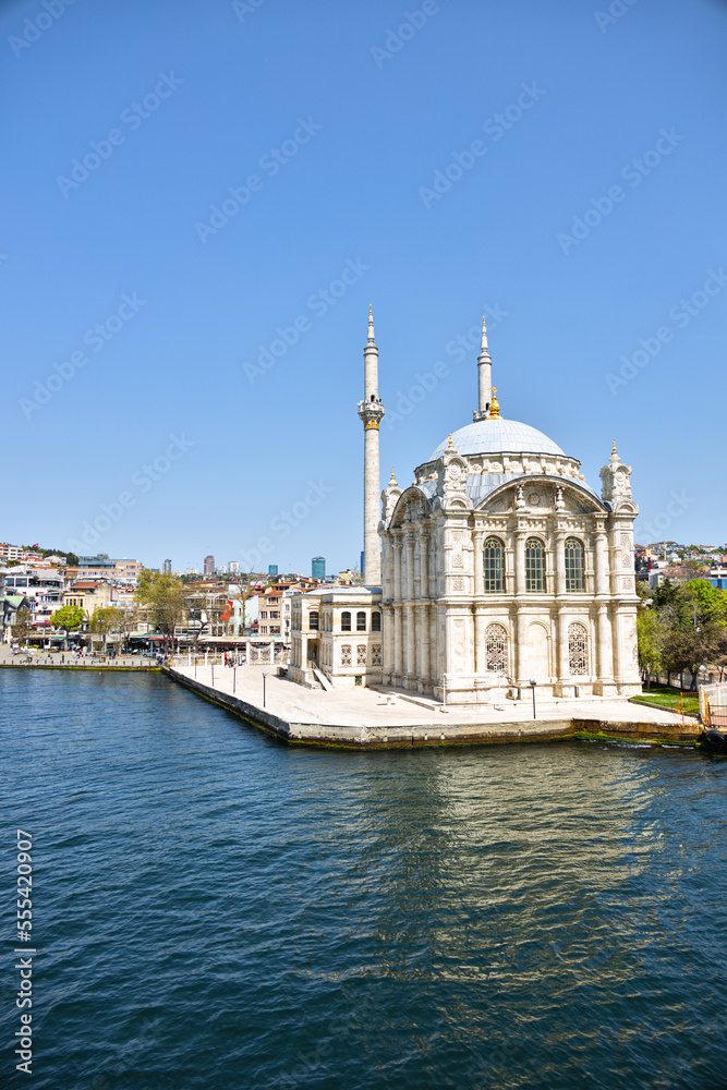 Small mosque at the Bosphorus shore, in Istanbul