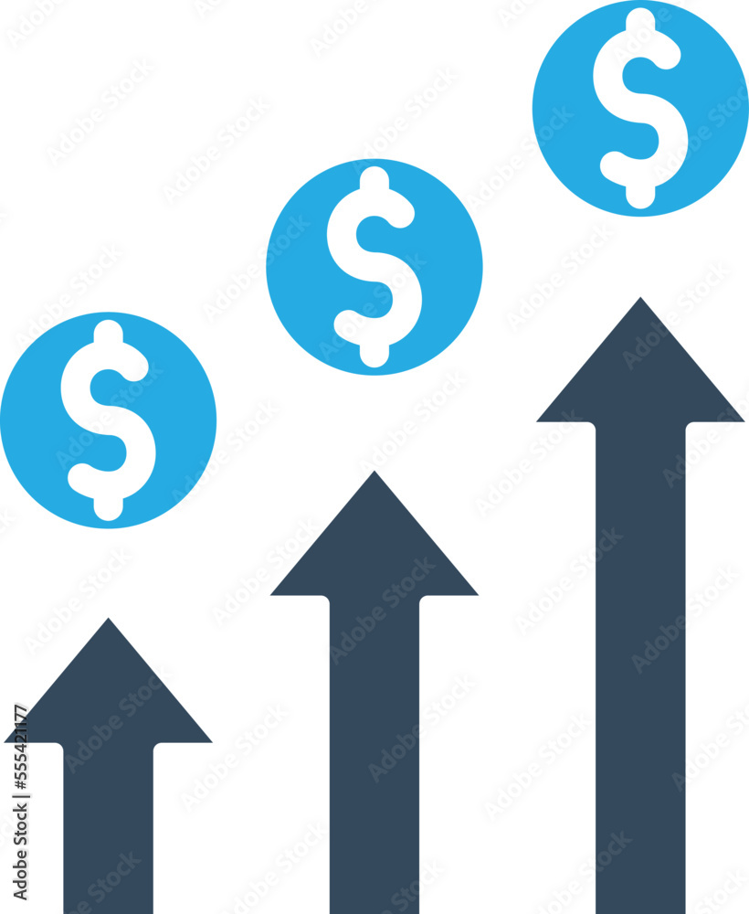Dollar Growth chart Vector Icon
Dollar Growth chart Vector Icon