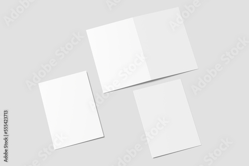A5 Bifold Brochure Blank Mockup