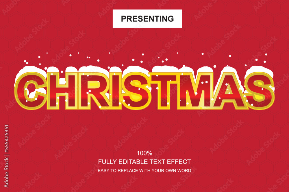 Vetor de Special font editable adobe illustrator text effect. 100