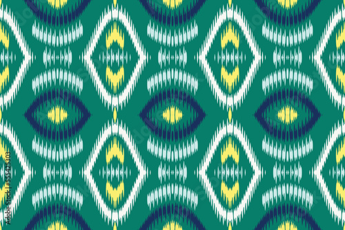 Ethnic ikat stripe batik textile seamless pattern digital vector design for Print saree Kurti Borneo Fabric border brush symbols swatches cotton