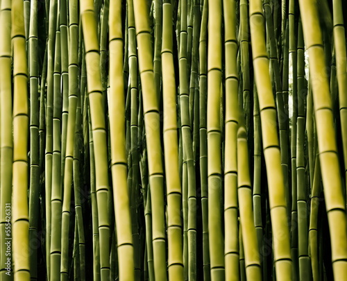 Illustration of bamboo forest, generative ai