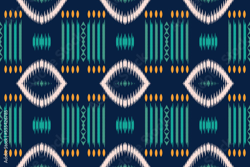 ฺฺBatik Textile ikat design seamless pattern digital vector design for Print saree Kurti Borneo Fabric border brush symbols swatches cotton
