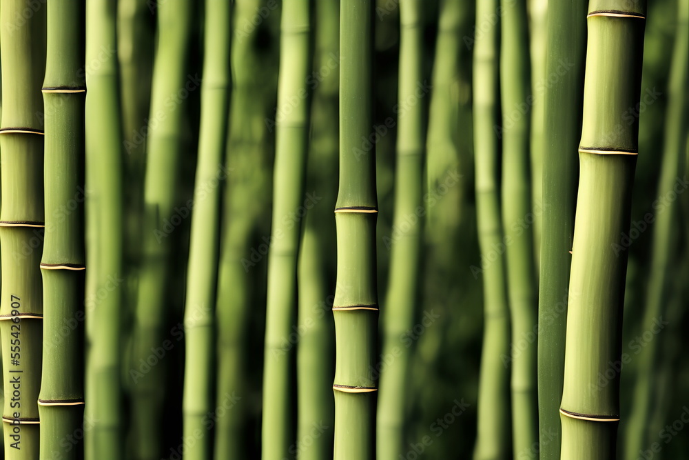 Illustration of bamboo forest, generative ai Illustration of bamboo forest, generative ai