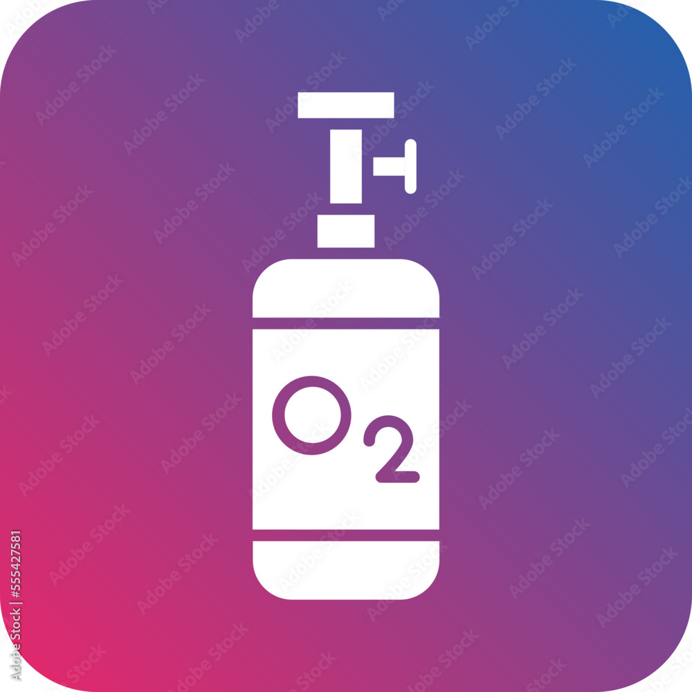 Fototapeta premium Oxygen Tank Icon Style