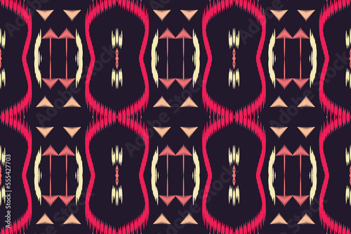 ฺฺBatik Textile ikat flower seamless pattern digital vector design for Print saree Kurti Borneo Fabric border brush symbols swatches cotton