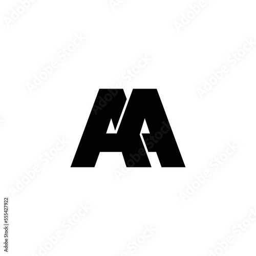 Letter AA simple logo design vector