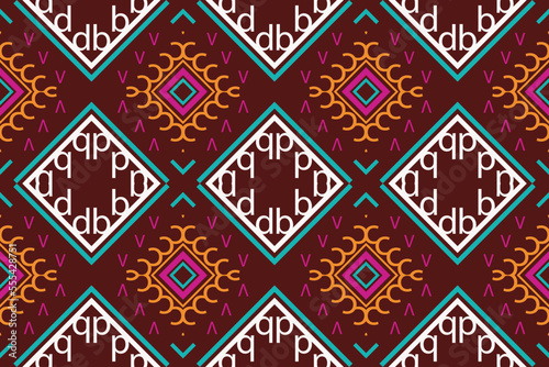 Ikat Seamless Pattern  ikat stripes batik textile seamless pattern digital vector design for Print saree Kurti Borneo Fabric border brush symbols swatches stylish