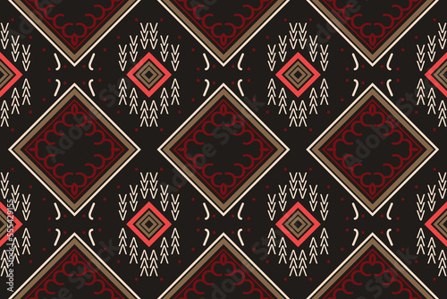Ikat Seamless Pattern  ikat texture batik textile seamless pattern digital vector design for Print saree Kurti Borneo Fabric border brush symbols swatches designer