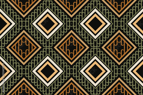 Ethnic Aztec Ikat Seamless Pattern Textile African ikat seamless pattern digital vector design for Print saree Kurti Borneo Fabric Aztec brush symbols swatches stylish