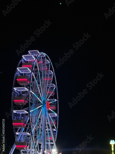  Colorful ferris wheel in Tirana ,albanian capital city. 
