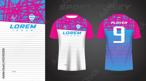 blue pink sport jersey design