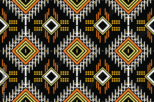 Ethnic Aztec Ikat Seamless Pattern Textile ikat stripes seamless pattern digital vector design for Print saree Kurti Borneo Fabric Aztec brush symbols swatches stylish