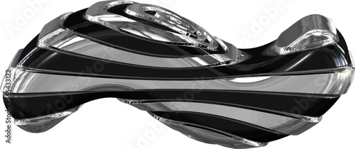 Black and silver 3d symbol