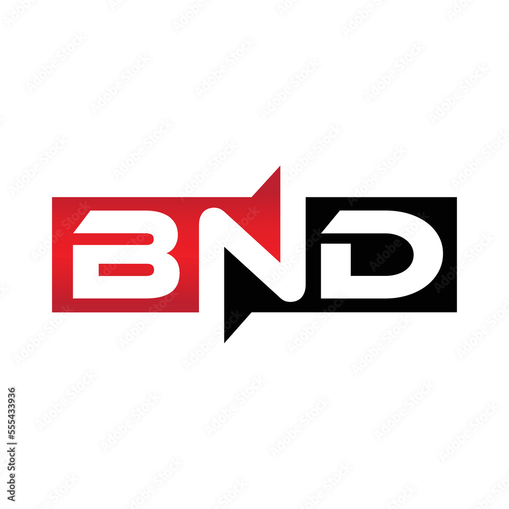 BND Monogram Initial Letters Logo Design BND Monogram Initial Letters Logo Design