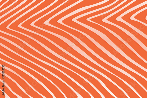 Salmon fillet texture, fish pattern. Vector background with stripes salmon