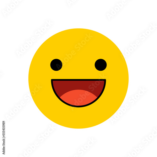 Grinnning face emoji vector icon. 