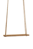 Classic wooden swing on the rope for playing