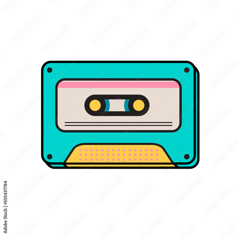 Obraz premium Retro 90'S Cassette Tape Sticker