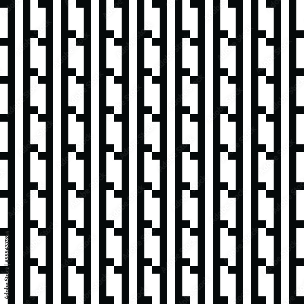 Modern geometric background. Abstract Monochrome Vector seamless pattern. Modern stylish abstract texture. Repeating geometric braided lines from rectangular tiles. Modern geometric background. Abstract Monochrome Vector seamless pattern. Modern stylish abstract texture. Repeating geometric braided lines from rectangular tiles.
