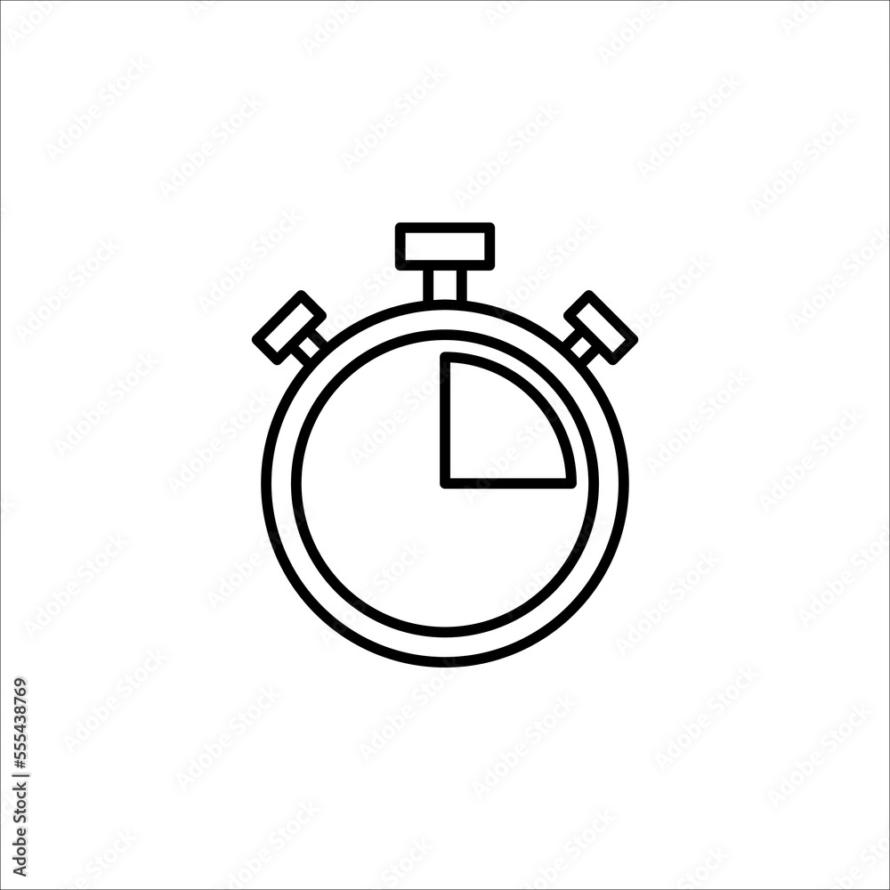 Stopwatch icon, logo. Chronometer, timer sign. vector illustration isolated on white background. Stopwatch icon, logo. Chronometer, timer sign. vector illustration isolated on white background.