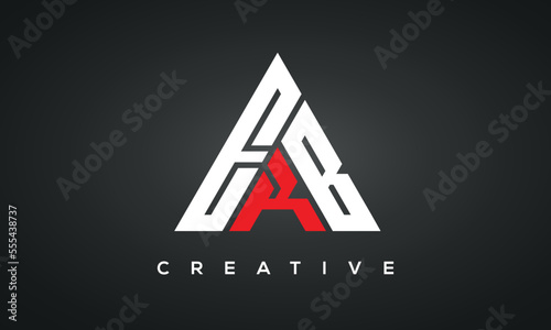 Triangle letters EKB monogram logo