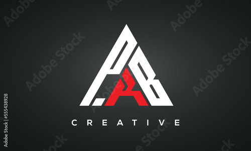 Triangle letters PKB monogram logo