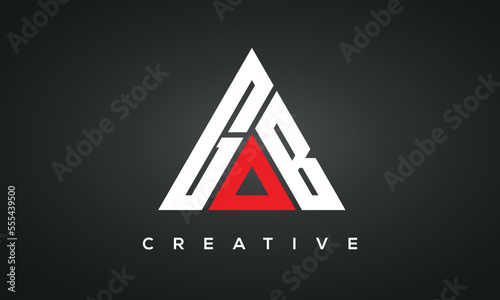 Triangle letters GOB monogram logo