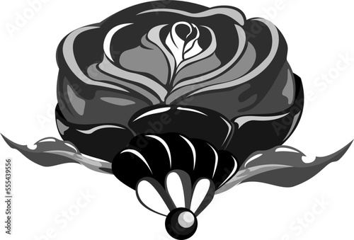 gray scale rose