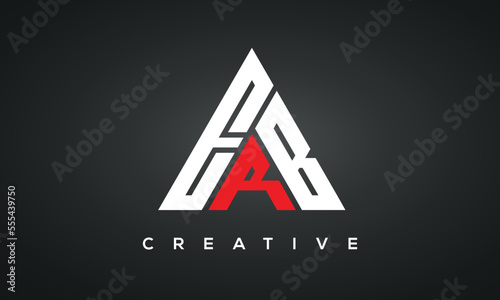 Triangle letters ERB monogram logo
