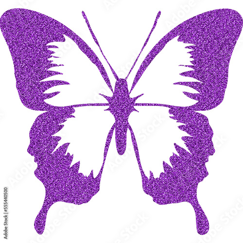 Glitter Butterfly Transparent background
