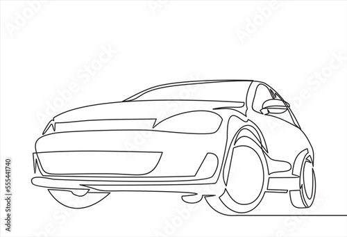 Continuous One Line Icon Car